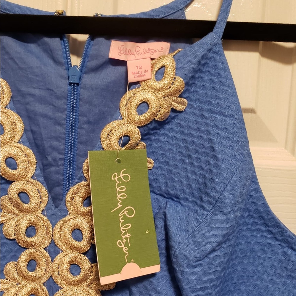 New Womens Lilly Pulitzer Dress Blue Size 12